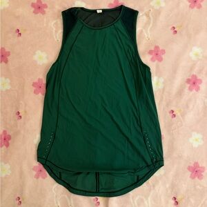 Lululemon Green Sleeveless Workout Tank Top
